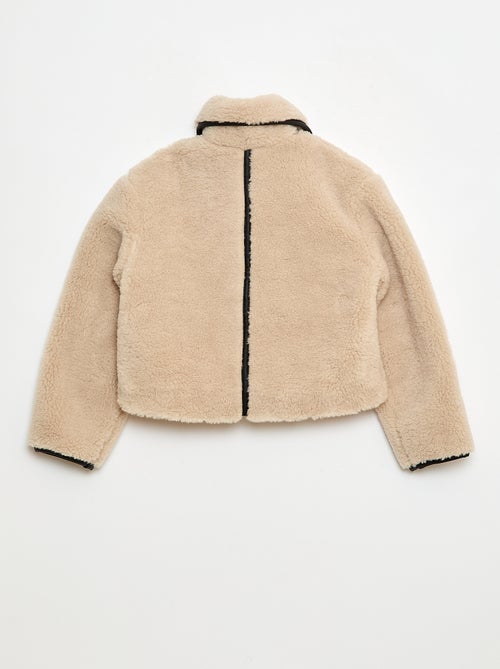 Abrigo de pelo sintético con abertura a presión - Kiabi