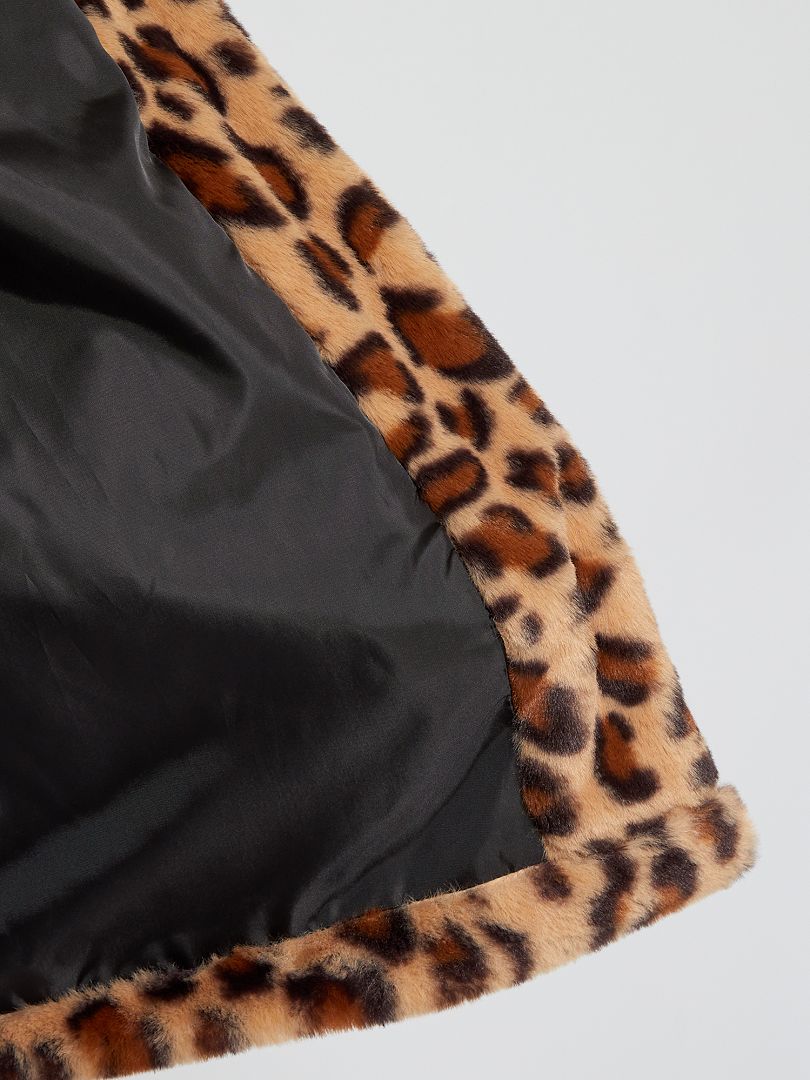 Abrigo sintético de leopardo - leopardo Kiabi -