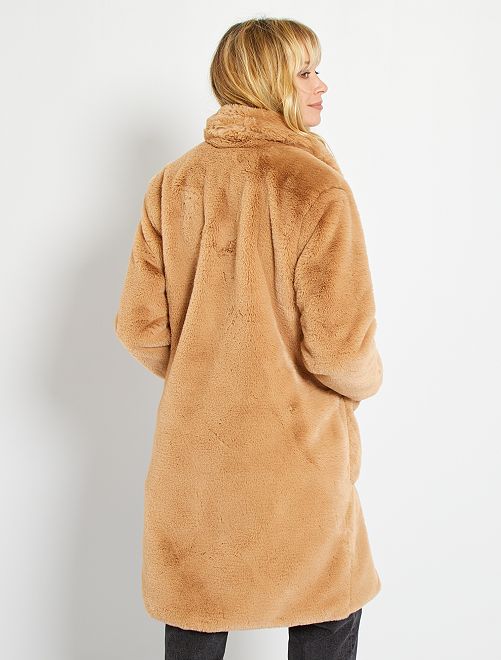 Abrigo de pelo sintético - MARRON - Kiabi - 35.00€