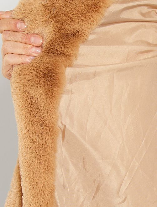 Abrigo de pelo sintético - MARRON - Kiabi - 35.00€