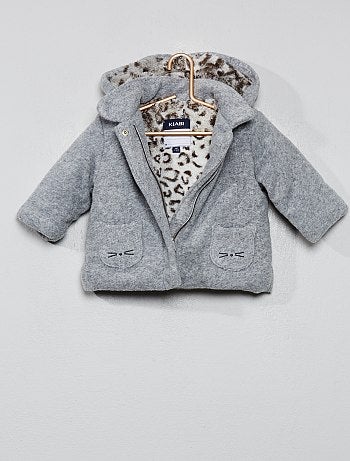 Abrigo efecto lana forrado - Kiabi