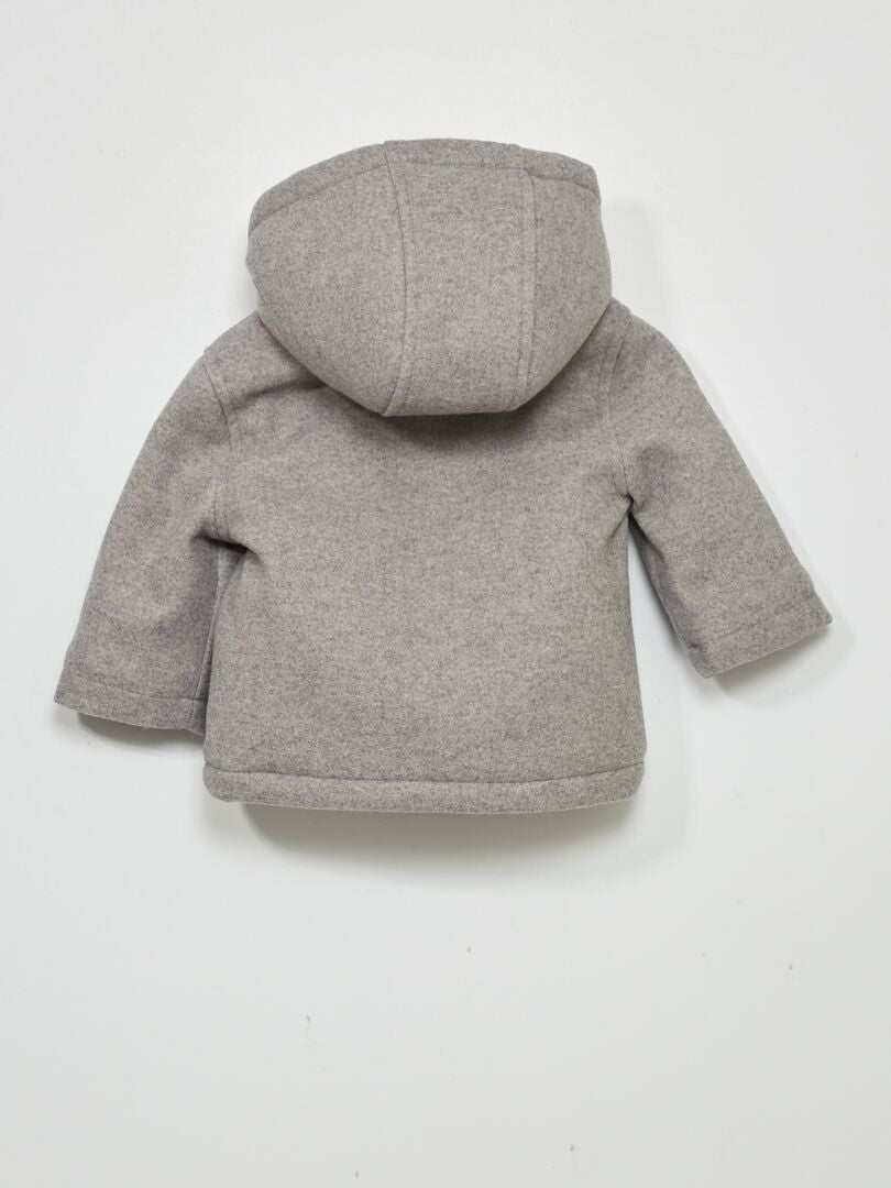 Abrigo efecto lana GRIS - Kiabi