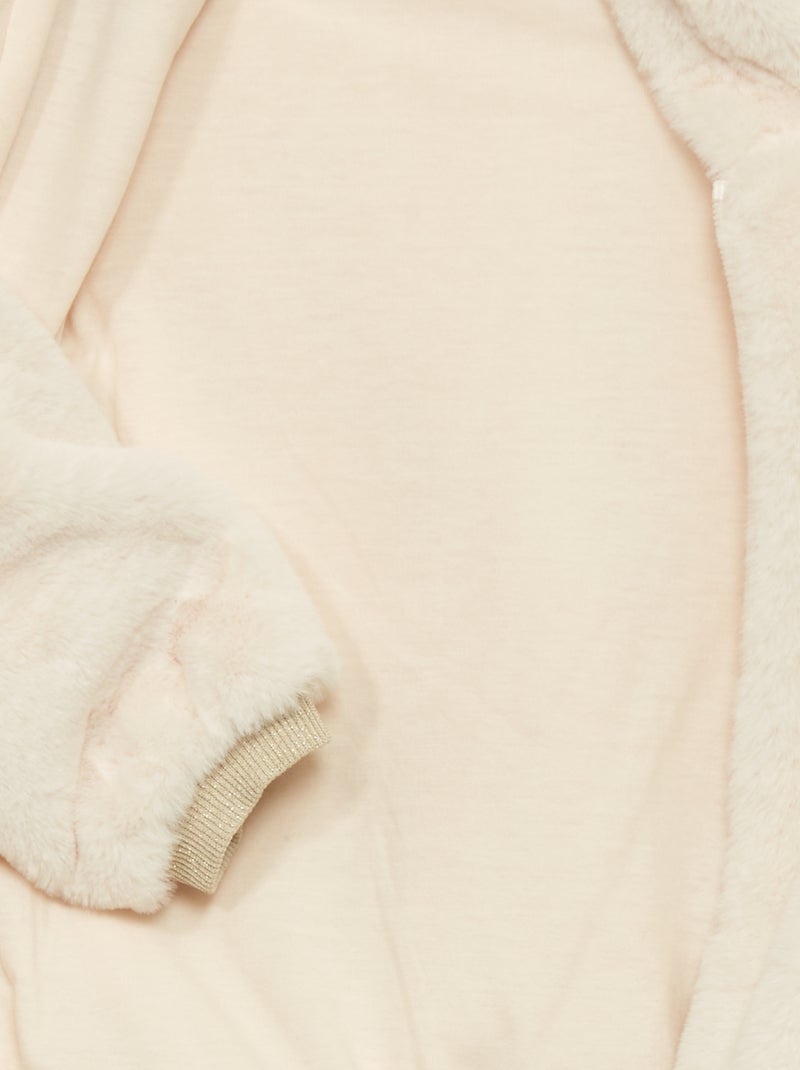 Abrigo efecto pelo BEIGE - Kiabi