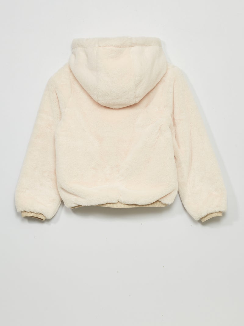 Abrigo efecto pelo BEIGE - Kiabi