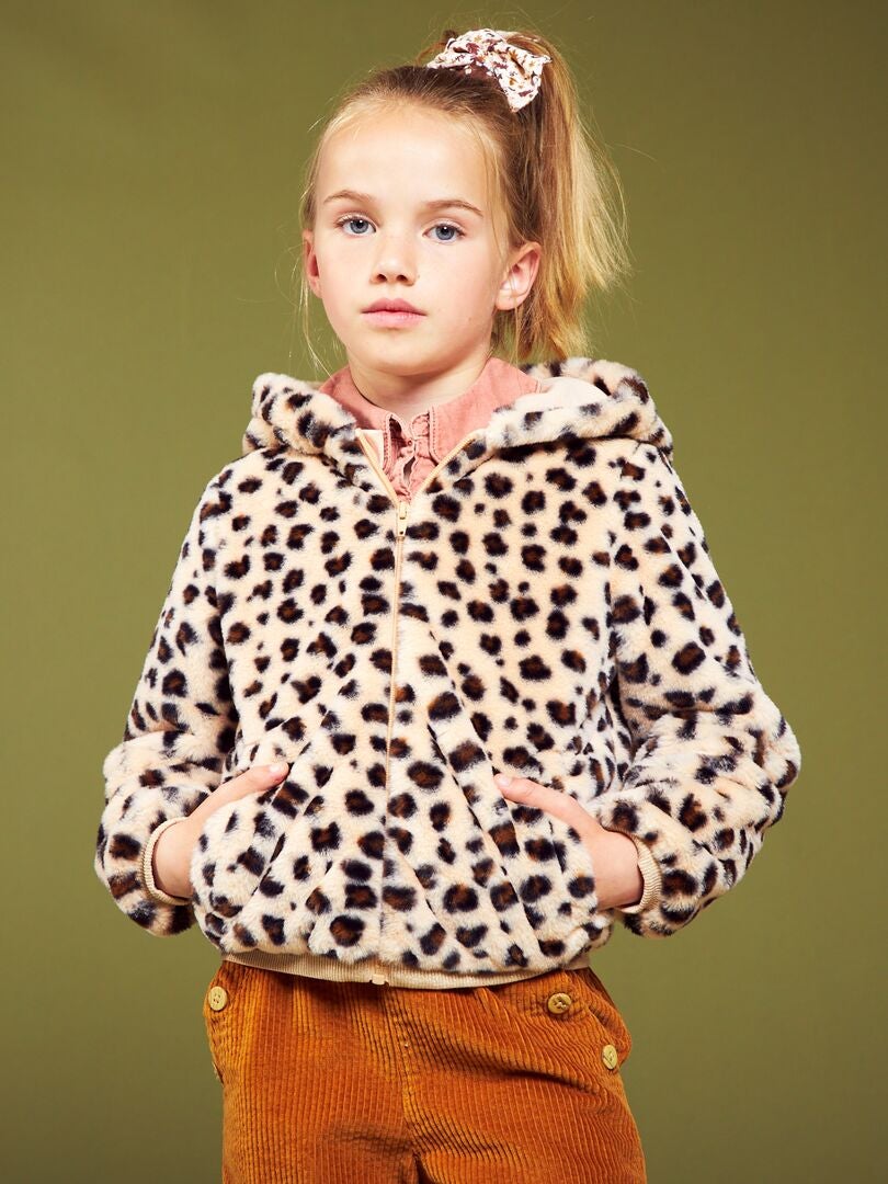 Abrigo efecto pelo BEIGE - Kiabi