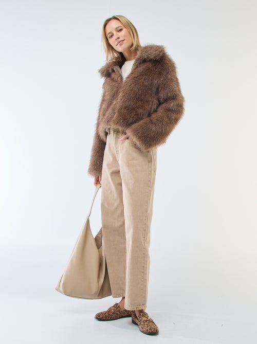 Abrigo efecto pelo - Kiabi