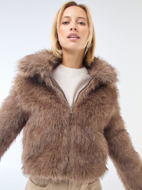 Abrigo efecto pelo - Kiabi