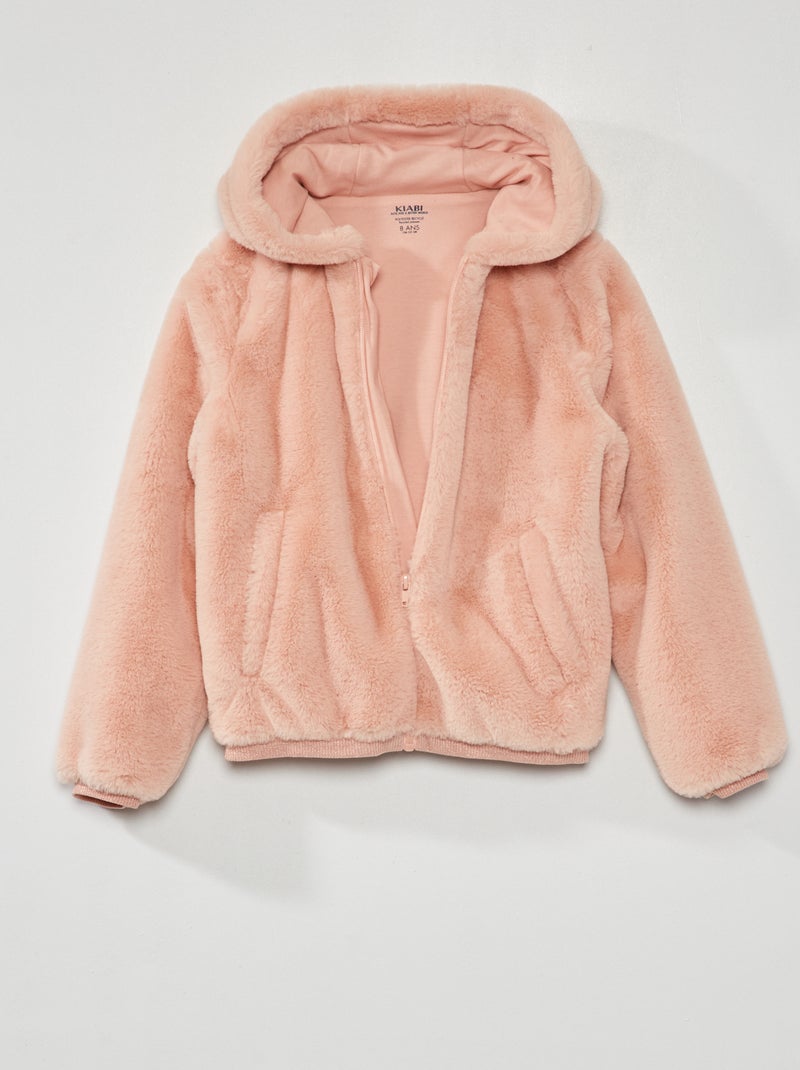 Abrigo efecto pelo ROSA - Kiabi
