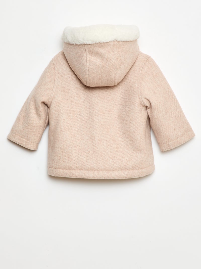 Abrigo estilo lanilla Rosa - Kiabi