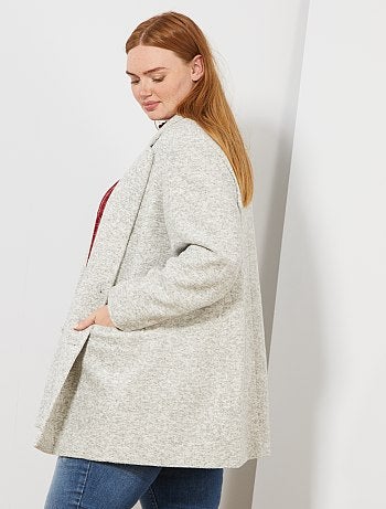 Abrigo estilo paño de lana - Kiabi