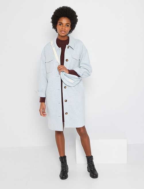 Abrigo estilo sobrecamisa - AZUL - Kiabi - 35.00€