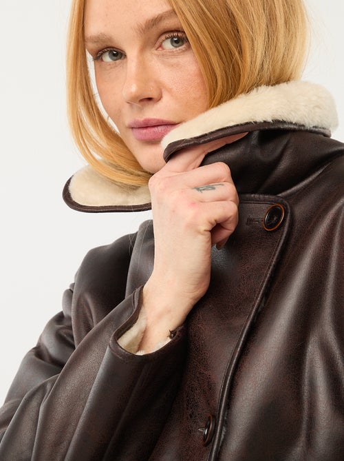 Abrigo forrado estilo aviador - Kiabi