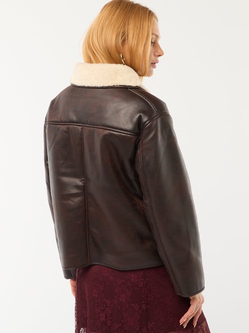 Abrigo forrado estilo aviador - Kiabi