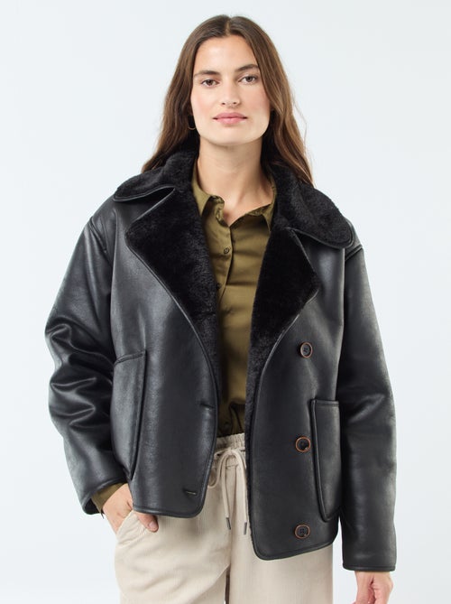 Abrigo forrado estilo aviador - Kiabi