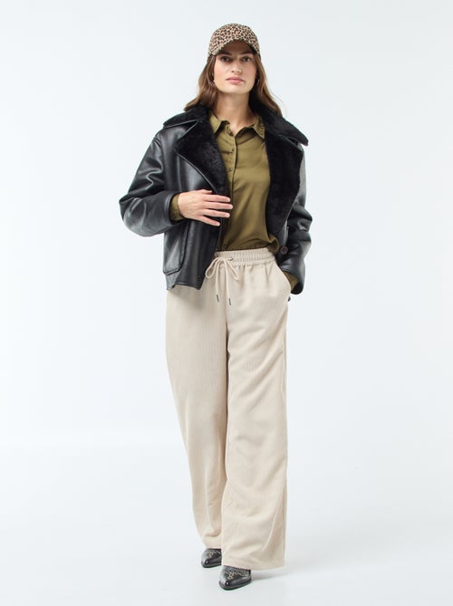 Abrigo forrado estilo aviador - Kiabi