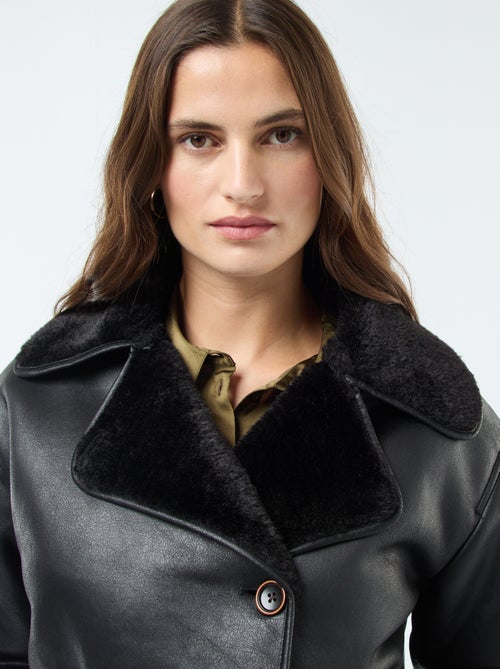 Abrigo forrado estilo aviador - Kiabi