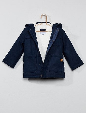 Abrigo grueso con forro de borreguito - Kiabi