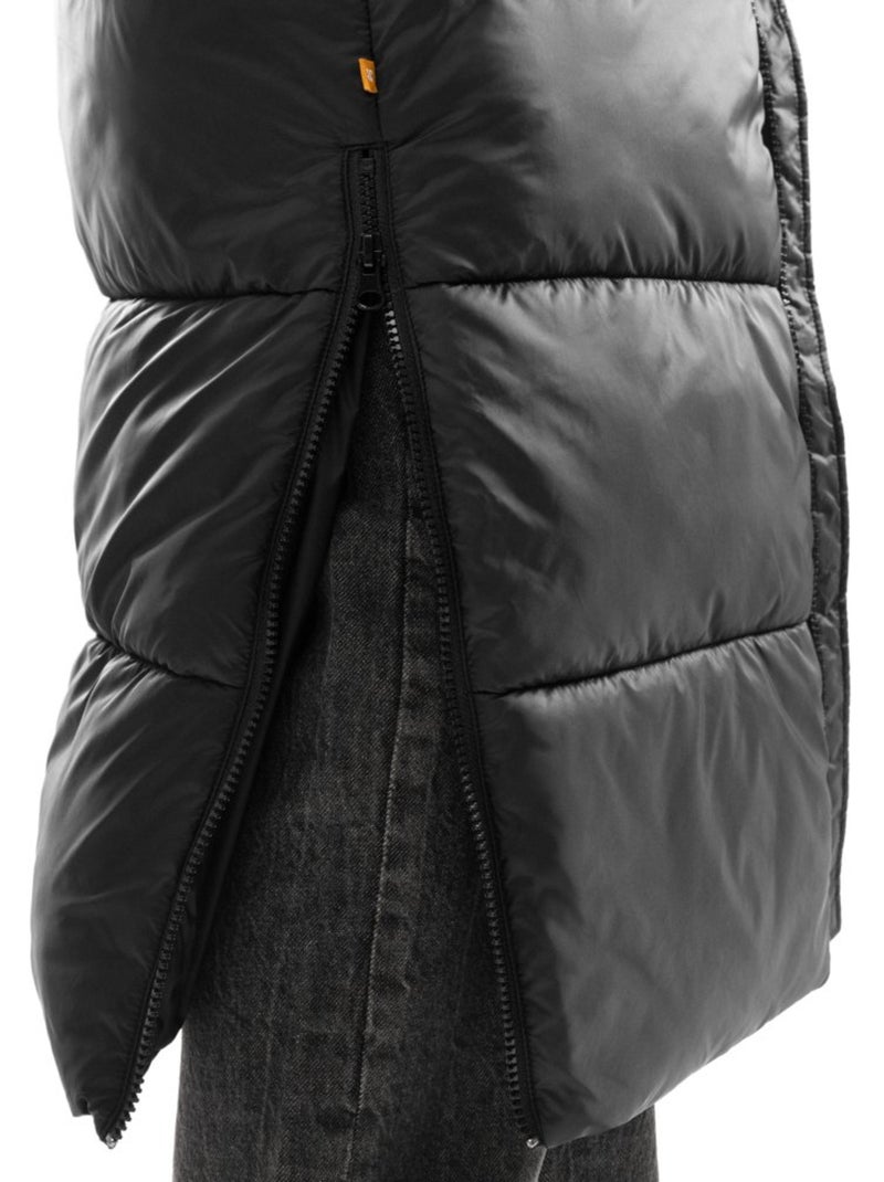 Abrigo largo acolchado mujer lifestyle mujer finland Negro - Kiabi