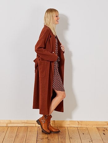 Abrigo largo efecto 'bata' - Kiabi