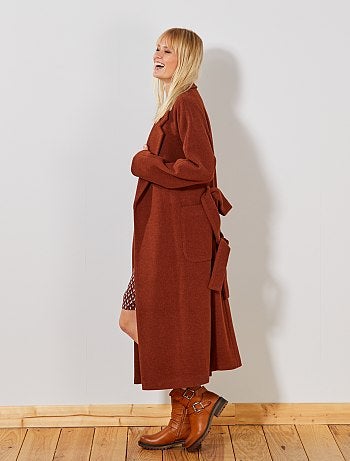 Abrigo largo efecto 'bata' - Kiabi