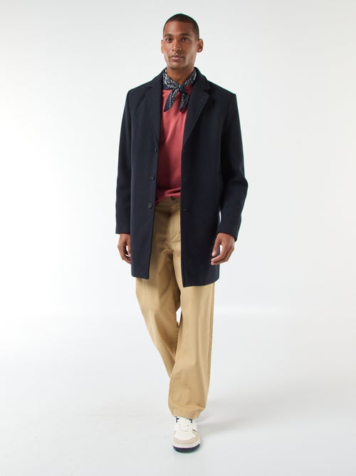 Abrigo largo liso - Kiabi