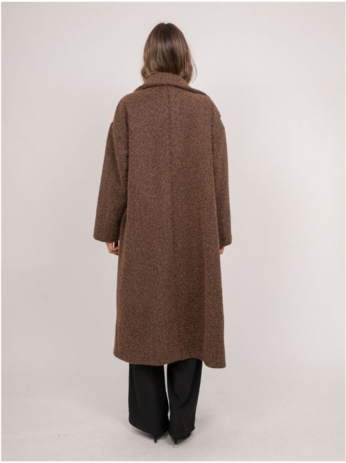 Abrigo largo oversize de punto bouclé uven - Kiabi Abrigo largo oversize de punto bouclé uven - Kiabi