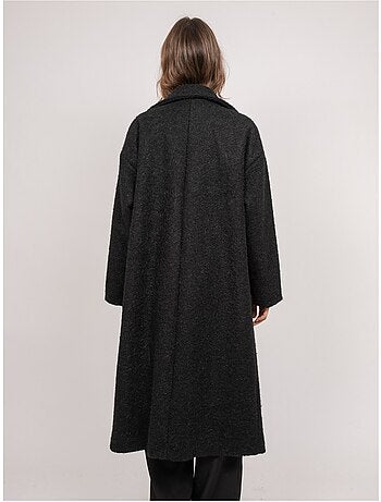 Abrigo largo oversize de punto bouclé uven
