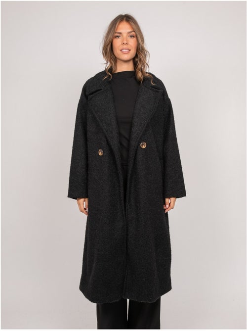 Abrigo largo oversize de punto bouclé uven - Kiabi Abrigo largo oversize de punto bouclé uven - Kiabi