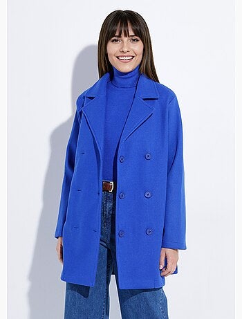 Abrigo largo y liso estilo paño de lana - Afibel