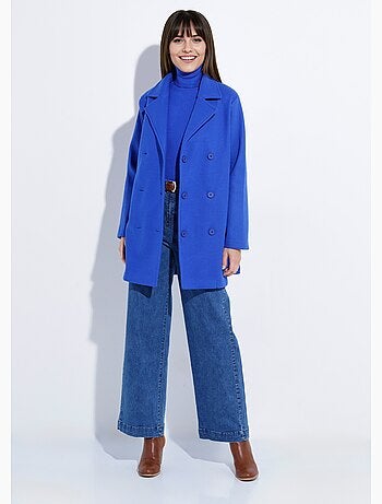 Abrigo largo y liso estilo paño de lana - Afibel