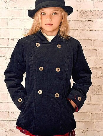 Abrigo marinero para niño | Terciopelo negro | NOTTING HILL