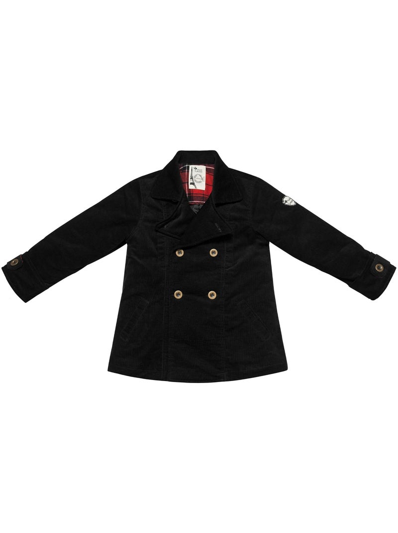 Abrigo marinero para niño | Terciopelo negro | NOTTING HILL Gris negro - Kiabi
