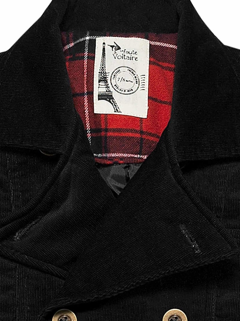 Abrigo marinero para niño | Terciopelo negro | NOTTING HILL Gris negro - Kiabi