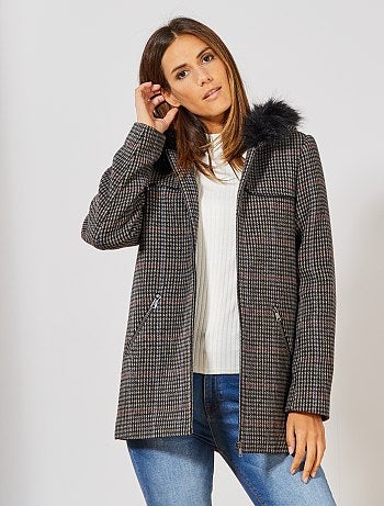 Abrigo pata de gallo - Kiabi