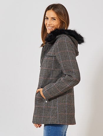 Abrigo pata de gallo - Kiabi