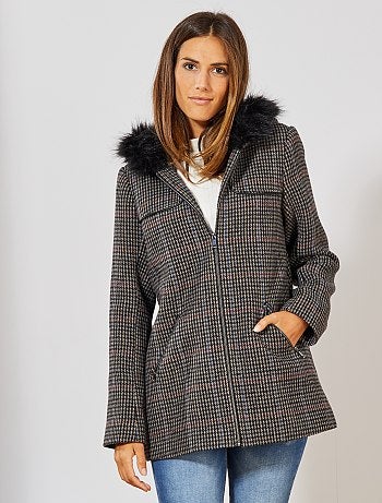 Abrigo pata de gallo - Kiabi