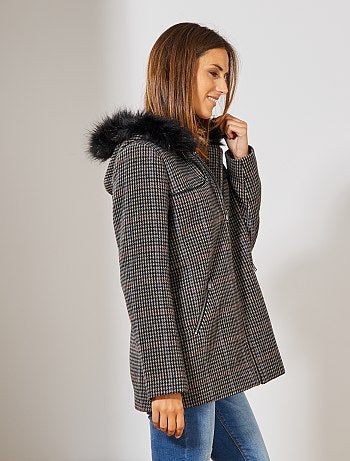 Abrigo pata de gallo - Kiabi