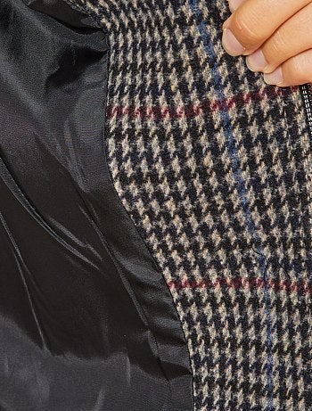 Abrigo pata de gallo - Kiabi