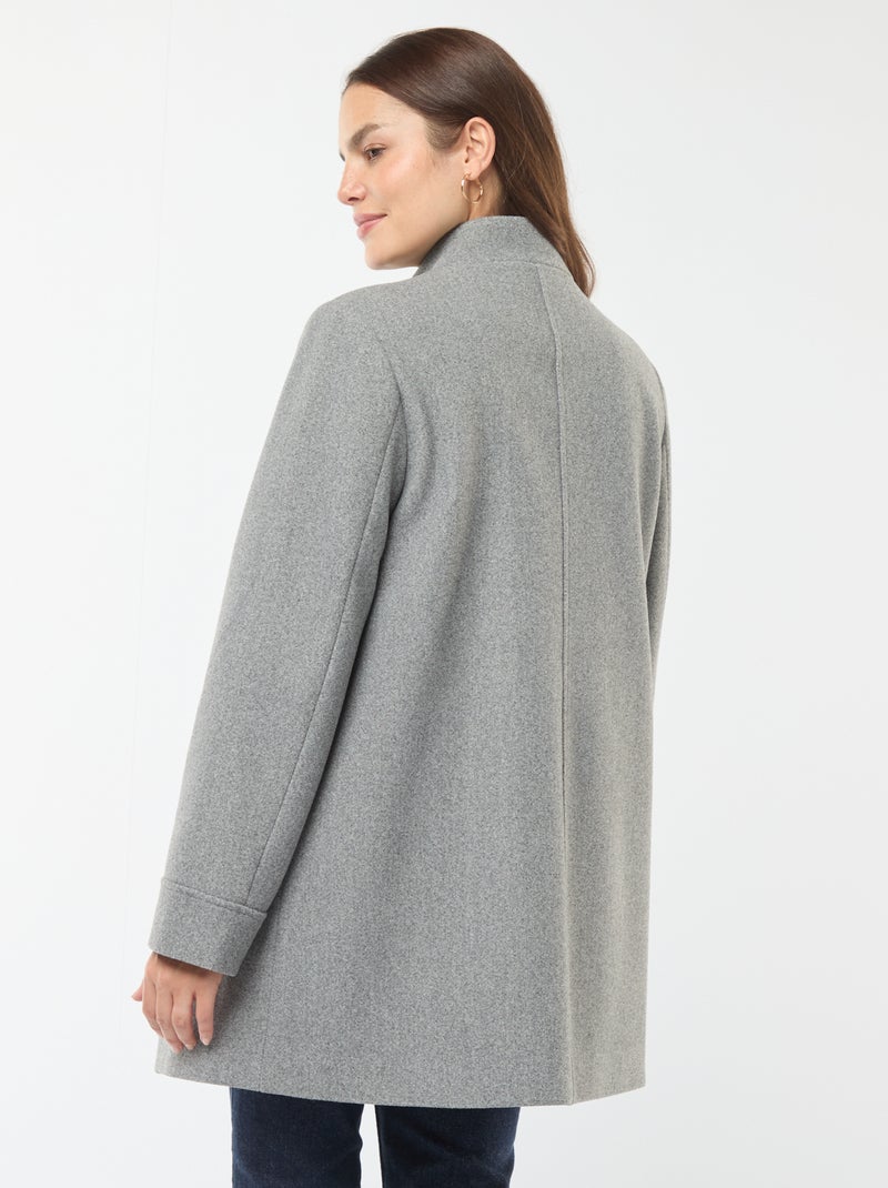 Abrigo premamá tipo lana Gris - Kiabi