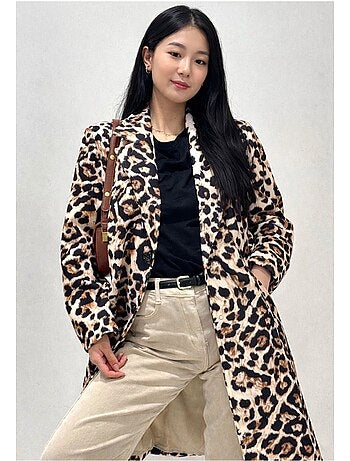 Abrigo recto abotonado Kebello