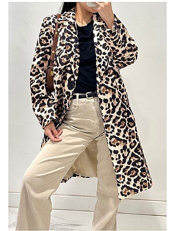 Abrigo recto abotonado Kebello