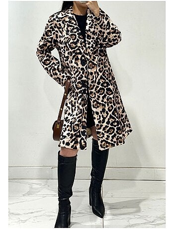 Abrigo recto abotonado Kebello