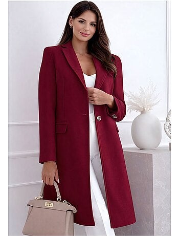 Abrigo recto abotonado Kebello