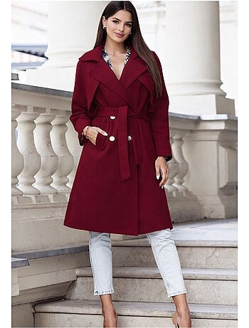 Abrigo recto abotonado Kebello