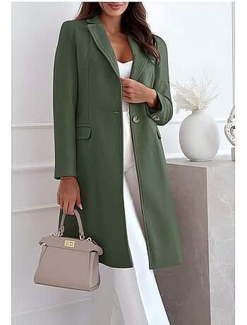 Abrigo recto abotonado Kebello