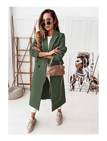 Abrigo recto abotonado Kebello