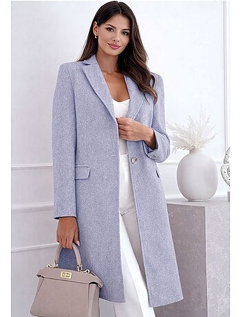 Abrigo recto abotonado Kebello