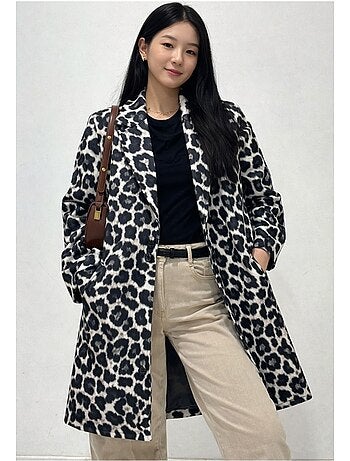 Abrigo recto abotonado Kebello