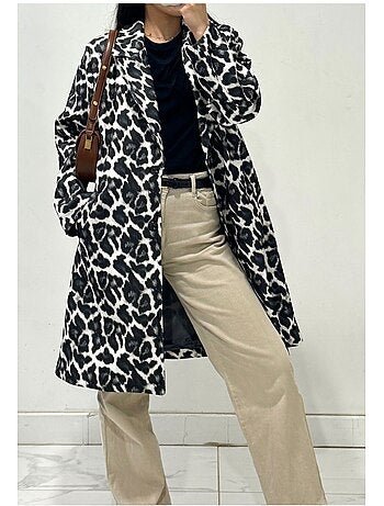 Abrigo recto abotonado Kebello