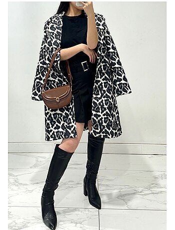 Abrigo recto abotonado Kebello